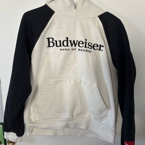 PacSun Black and White Budweiser Collab Hoodie Chic 2023 Fashion